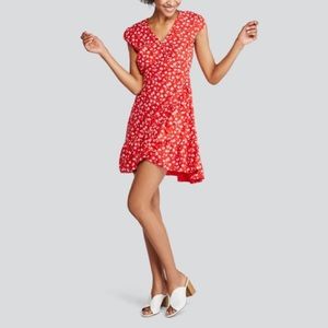 J. Crew Dresses - J.Crew Mercantile faux-wrap Mini Dress (Red) J. Crew Dresses - J.Crew Mercantile faux-wrap Mini Dress (Red)